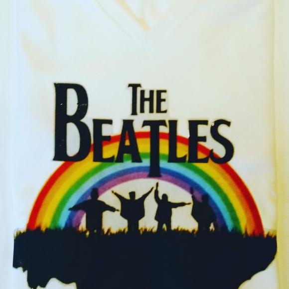Women V Neck The Beatles T Shirt - Picture 2 of 5